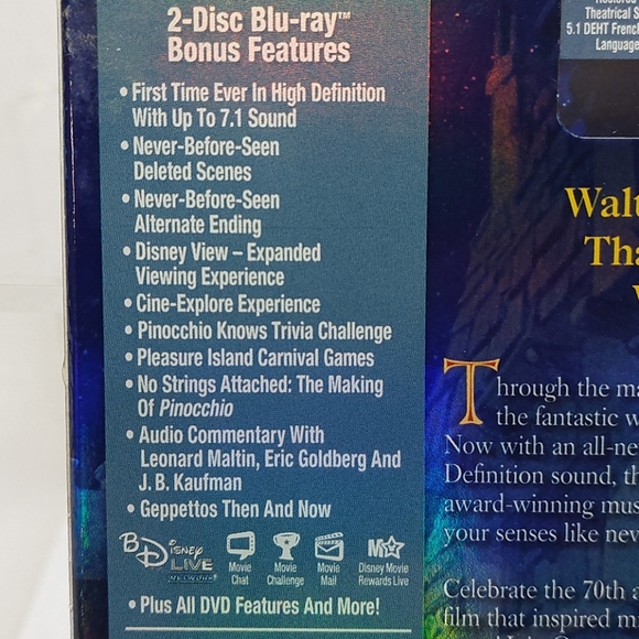 Pinocchio 70thAnnvsry Platinum Edition Blu-ray+DVD - Picture 7 of 8